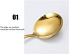 Set de Couverts 24 Pièces en Acier Inoxydable, Polissage Miroir, Service de Table Polyvalent pour Maison et Cuisine, Coffret Cadeau - Or