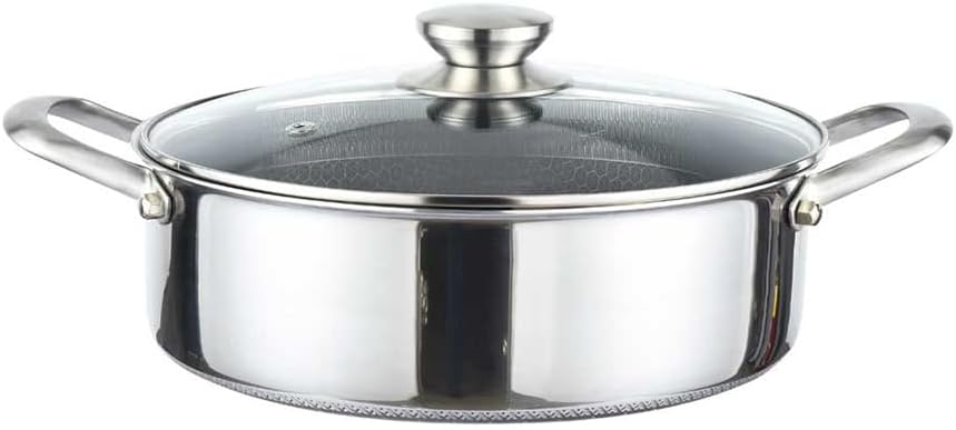 Casserole Cheffinger Acier Inoxydable 28cm - Revêtement Nid d'Abeille Induction