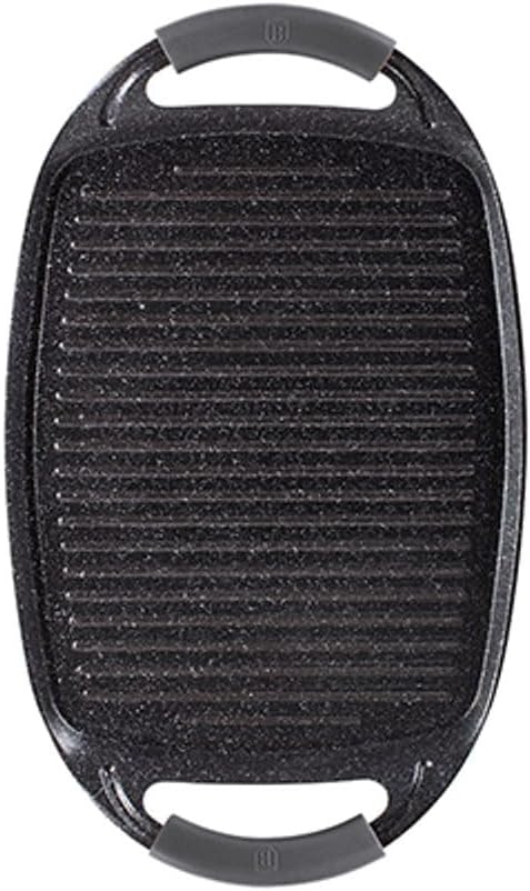Plaque Grill Cheffinger 47cm Carbon Pro - Revêtement Marbre 3 Couches Induction