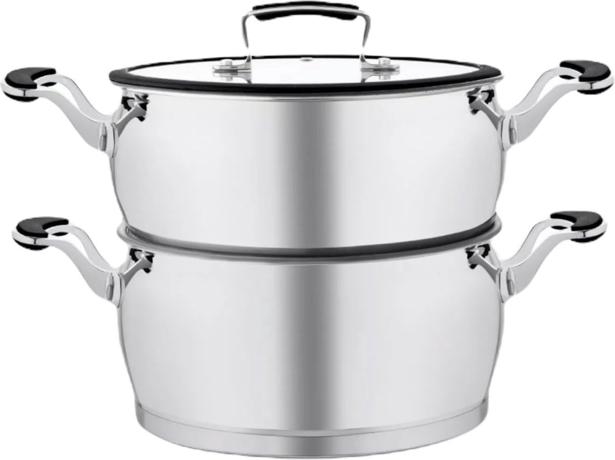 Stainless Steel Couscous Maker, Stone Interior, 6 L