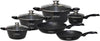 Batterie Cuisine Cheffinger 10 Pièces Marbre - Induction Antiadhésif Sans PFOA