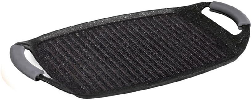 Plaque Grill Cheffinger 47cm Carbon Pro - Revêtement Marbre 3 Couches Induction