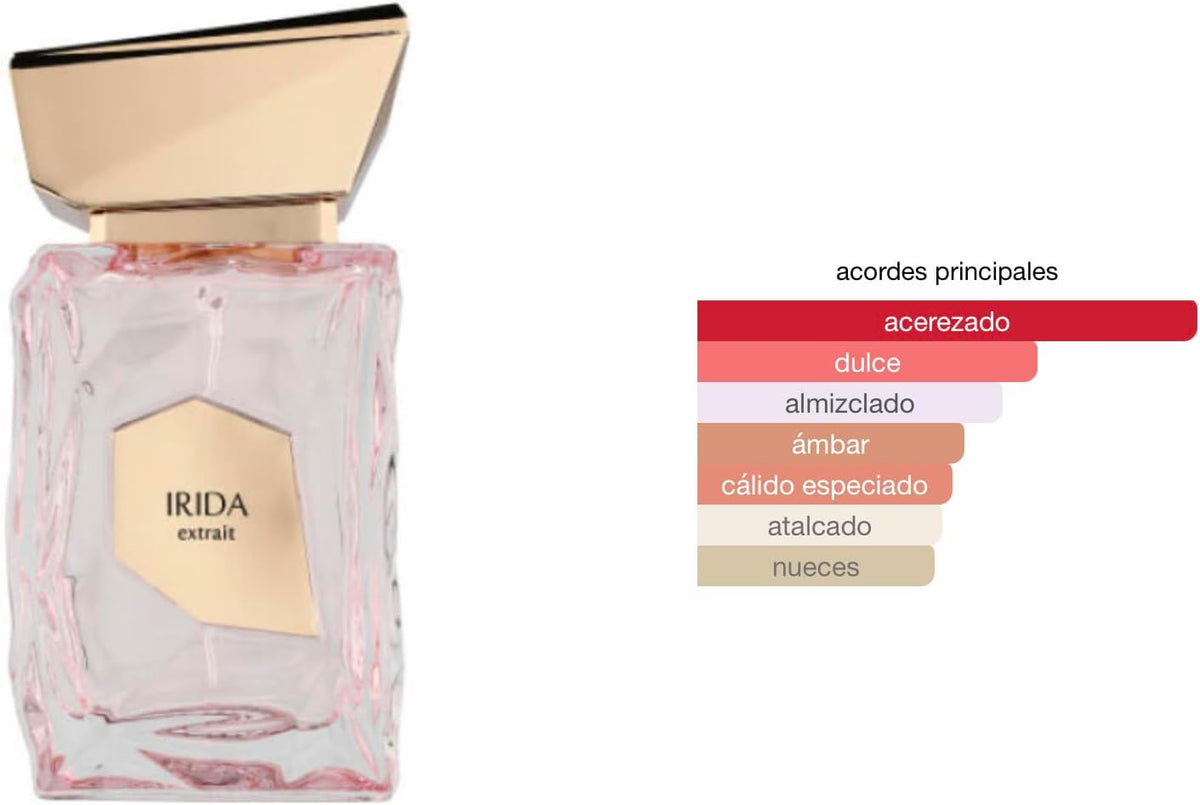 Irida Extrait Arabic Fragrance Unisex Long Lasting Perfume with Refillable Atomizer 5ml Sophisticated Fragrance with Notes of Cherry, Jasmine and Amber (Irida Extract) 100ml