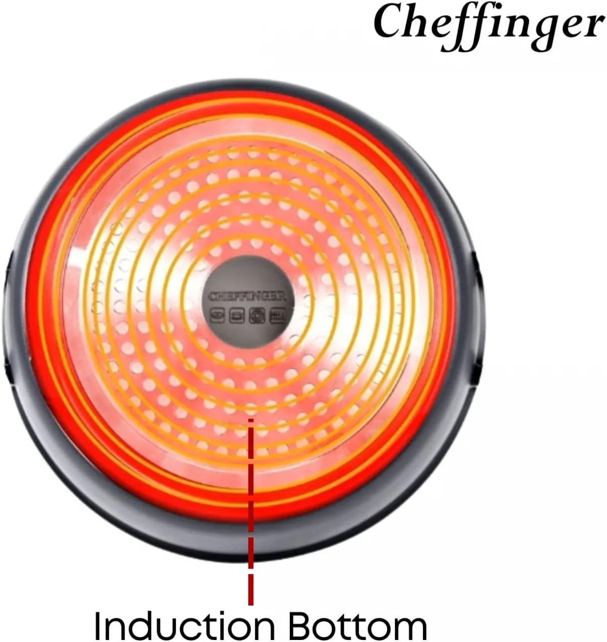Batterie Cuisine Cheffinger 10 Pièces Marbre - Induction Antiadhésif Sans PFOA
