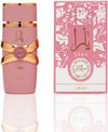 Lattafa Yara Elixir Eau de Parfum, Design Rose et Or, Flacon en Verre de Luxe, 100 ml de Parfum pour Femmes