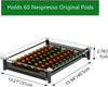Tiroir Rangement Capsules Nespresso CHEFFINGER 60 - Verre Trempé Noir Métal