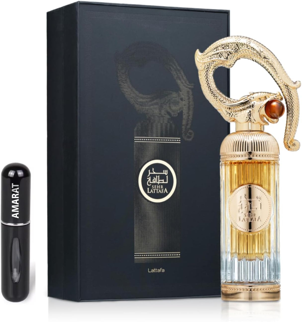 Sehr Original Perfume 100ml Arabic Fragrance Unisex Long Lasting Eau de Parfum Imported from Dubai with Refillable Atomizer 5ml Fragrance with Warm Sensitive Notes (Sehr)