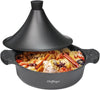 Tajine Cheffinger 28cm Aluminium Coulé Noir - Revêtement Marbre Induction