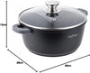 Casserole Cheffinger Aluminium Moulé 28cm - Induction - Revêtement Marbre 3 Couches