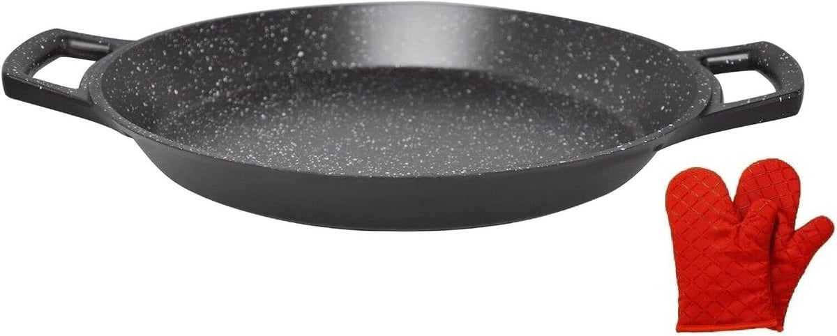 Poêle à Paella Cheffinger 40 cm | Induction | Avec Gants | Poêle de Service