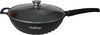 Wok Cheffinger 32cm avec Couvercle Verre - Revêtement Marbre Induction