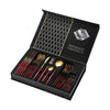 Set de Couverts 24 Pièces en Acier Inoxydable, Polissage Miroir, Service de Table Polyvalent pour Maison et Cuisine, Coffret Cadeau - Or