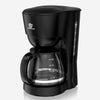 Cafetière Filtre SUPERLEX 1,25L 10 Tasses Noire - Arrêt Auto 600W Verseuse Verre
