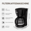 Cafetière Filtre SUPERLEX 1,25L 10 Tasses Noire - Arrêt Auto 600W Verseuse Verre