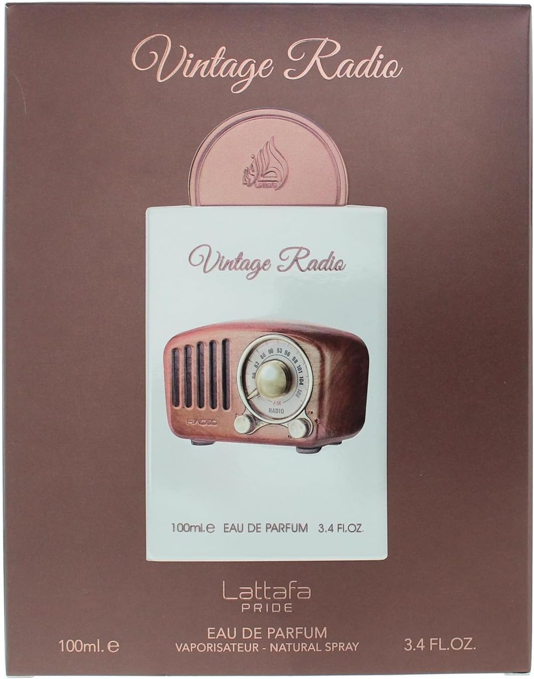 Parfum Vintage Radio Lattafa 100ml Mixte - Eau de Parfum Fraîs Nostalgique