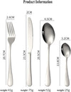 Set Couverts Inox 24 Pièces - Service de Table 6 Personnes Couteau Fourchette Cuillère