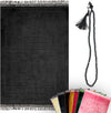 Set Tapis Prière Noir avec Tasbih - Épais Antidérapant Imperméable