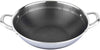 Wok en Acier Inoxydable 36 cm Antiadhésif avec Couvercle en Verre - Compatible Induction et Four
