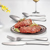 Set Couverts Inox 24 Pièces - Service de Table 6 Personnes Couteau Fourchette Cuillère