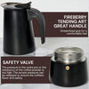 Cafetière Italienne Moka Royal Swiss 9 Tasses - Aluminium Noir - Induction