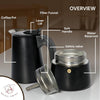 Cafetière Italienne Moka Royal Swiss 9 Tasses - Aluminium Noir - Induction