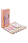 Tapis Prière Ihvan Online 116x69cm Blanc - Taffetas Doux Lavable + Chapelet Cadeau