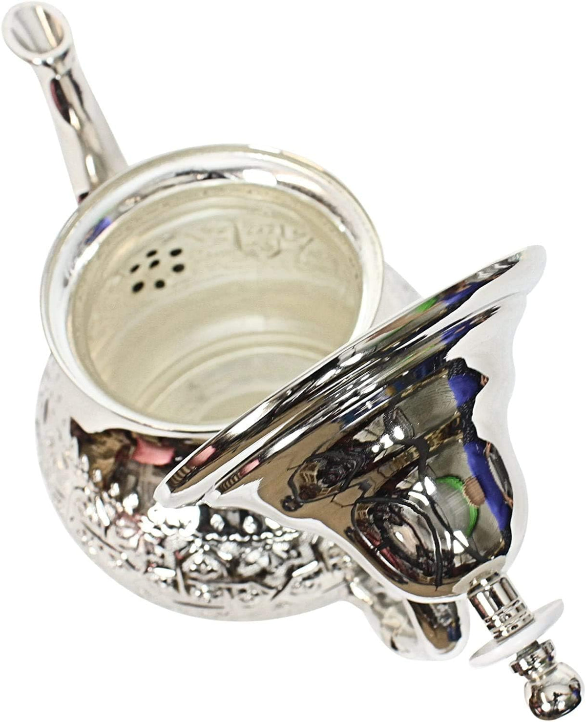 Service à Thé Marocain Complet 750ml - Théière Plateau 32cm 6 Verres Cristal