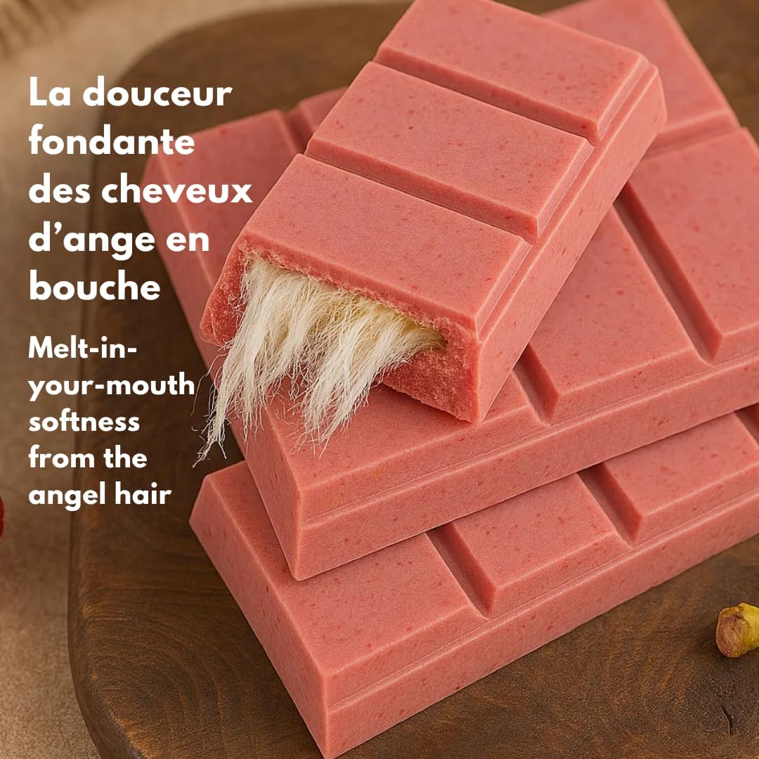 Chocolat Dubai RealMix 160g Rose - Pistache Angel Hair Barbe à Papa - Made in UAE