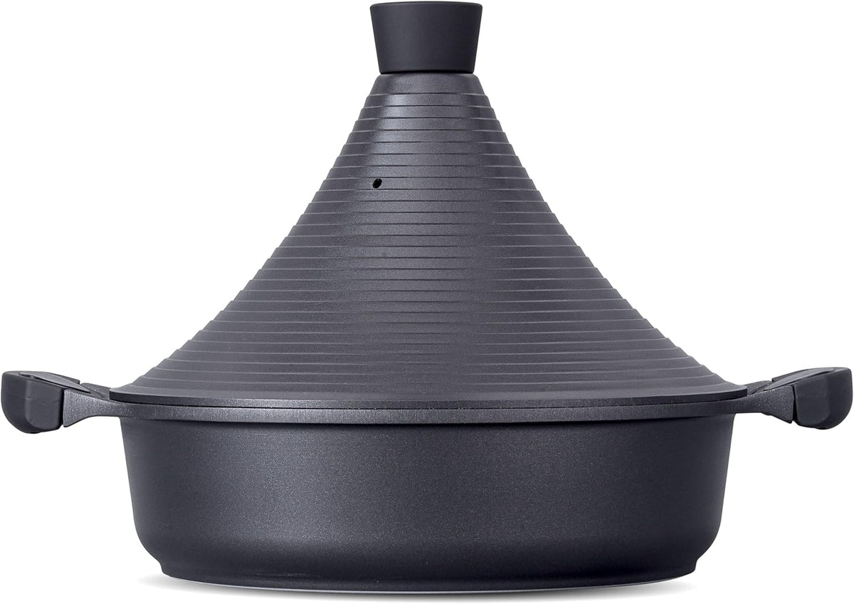 Tajine Marocain 28cm Induction - Aluminium 4,2L Antiadhésif - Couvercle Auto-Arrosant