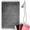 Set Tapis Prière Noir avec Tasbih - Épais Antidérapant Imperméable