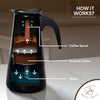 Cafetière Moka Italienne Royal Swiss 4 Tasses Noire - Compatible Induction