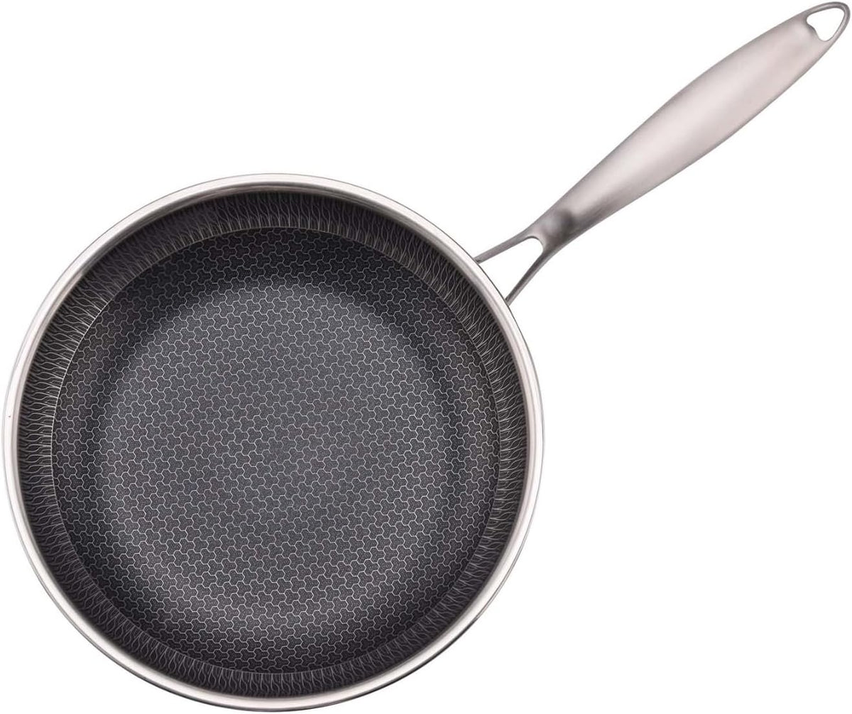 Poêle Cheffinger 28cm Antiadhésive Induction - Revêtement Nid d'Abeille Pro