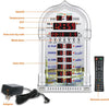 Horloge Murale Azan AL-HARAMEEN HA-4008 LED - Maison Bureau Mosquée - Gris