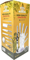 Set 8 Couteaux Royal Swiss Inox Argenté - Support Rotatif 360° Acrylique