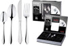 Set de Couverts Cheffinger pour 6 Personnes 24 Pièces en Acier Inoxydable 18/10