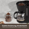 Cafetière Filtre SUPERLEX 1,25L 10 Tasses Noire - Arrêt Auto 600W Verseuse Verre