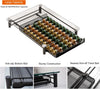 Tiroir Rangement Capsules Nespresso CHEFFINGER 60 - Verre Trempé Noir Métal