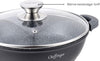 Cocotte Cheffinger Aluminium Moulé 24cm - Induction - Revêtement Marbre 3 Couches