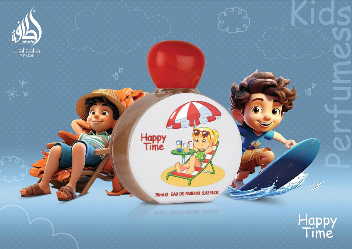 Lattafa Happy Time Eau de Parfum pour Enfants 75 ml - Senteur Noix de Coco Douce