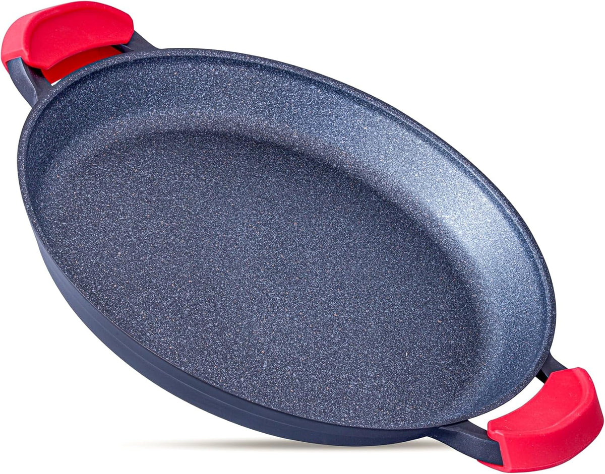 Poêle à Paella INTIGNIS 40cm Professionnelle - Aluminium Revêtement Marbre Induction