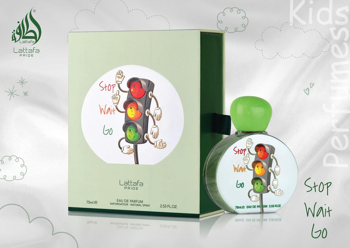 Lattafa Pride Eau de Parfum pour Enfants 75 ml - Design Feu Tricolore Stop Wait Go