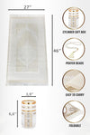 Tapis Prière Ihvan Online 116x69cm Blanc - Taffetas Doux Lavable + Chapelet Cadeau