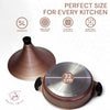 Royal Swiss Tajine Marocaine 32 cm en Aluminium – Compatible Tous Feux Dont Induction – Revêtement Antiadhésif – Couvercle Conique – Couleur Rose Gold