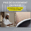 Set Tapis Prière Noir avec Tasbih - Épais Antidérapant Imperméable