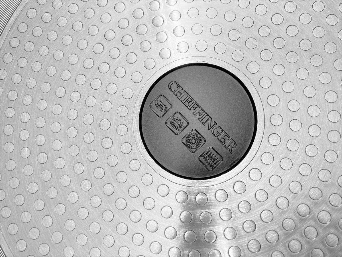 Tajine Cheffinger 28cm Aluminium Coulé Noir - Revêtement Marbre Induction