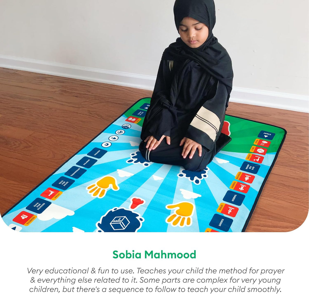 Tapis Prière Interactif My Salah Mat Enfants - 36 Touches 10 Langues Apprentissage Salat