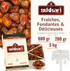 Dattes Fondantes Sukkari Rutab de Qassim 3 kg - NADATY - Des Bonbons qui Poussent sur les Arbres
