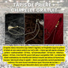 Set Tapis Prière Noir avec Tasbih - Épais Antidérapant Imperméable