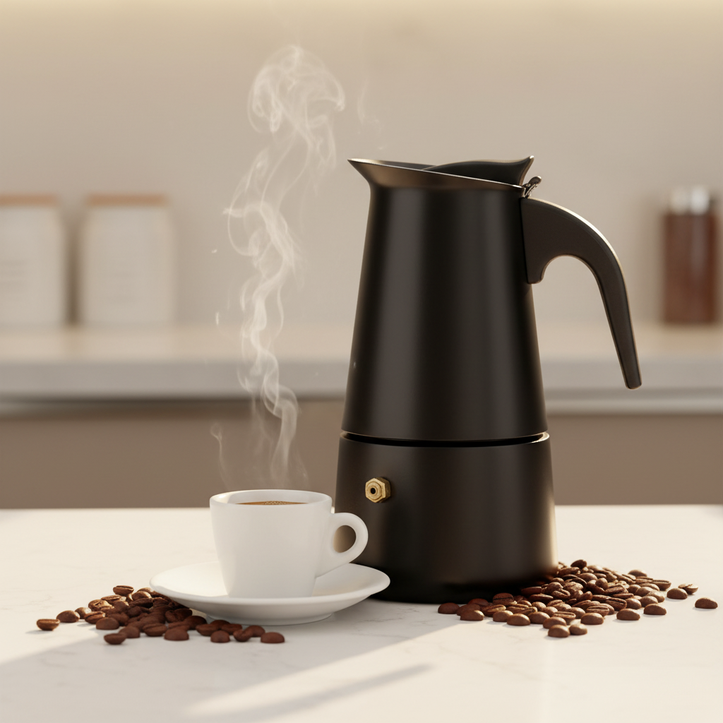 Cafetière Italienne Moka Royal Swiss 9 Tasses - Aluminium Noir - Induction