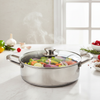 Casserole Cheffinger Acier Inoxydable 28cm - Revêtement Nid d'Abeille Induction